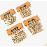 Mikasso Ahşap Büyük Mandal Natural 3.5 cm 48'li Bej