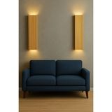 Mikasso Ahşap Dekoratif Otantik Tasarım 2 Adet 34 cm Otel, Kafe, Restoran, Balkon Pilli Peri LED Aplik Ahşap - Çok Renkli