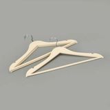 Mikasso Ahşap Görünümlü 3'lü Plastik Askı - Krem - 43X23 cm Plastik Krem Tr