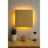 Mikasso Ahşap Mdf LED Aydınlatma, Pilli Duvar Apliği, Modern Dekoratif Gece Lambası, Aplik Ahşap Çok Renkli