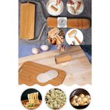 Mikasso Ahşap Rulo Hamur Açıcı, Şekillendirici,pizza Merdanesi,baklava Börek Oklavası,(Yapışmaz) Ahşap