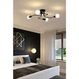 Mikasso Ahtapot 4'lü Siyah Avize Metal 4 E27 Siyah Salon / Oturma Odası - Çok Renkli