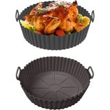Mikasso Airfryer Silikon Pişirme Kabı - Hava Fritözü Kabı -Airfryer Aksesuar - Tüm Airfryer'lara Uyumlu Sili