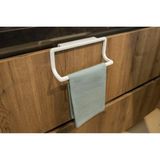 Mikasso Akrilik Mutfak Dolap Kapağı Havlu Askısı Lüx Plastik Beyaz Kahverengi