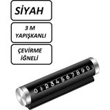 Mikasso Alüminyum Çevirmeli Araç Içi Park Telefon Numaratörü Parkmatik (Siyah) Tüm Araçlara Uyumlu - Çok Renkli