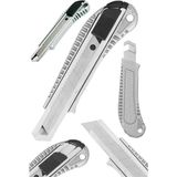Mikasso Alüminyum Maket Bıçağı 19MM x 0.5mm Bıçak Genişliği (Otomatik Kilit Sistemi)