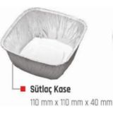 Mikasso Alüminyum Sütlaç ve Puding Kabı 100'LÜ Alüminyum Gri
