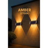 Mikasso Amber Rengi Güneş Enerjili LED Aplik CT-8010 - Solar Enerjili Bahçe Aydınlatma Turuncu Belirtilmemiş - Çok Renkli