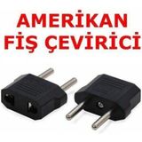 Mikasso Amerikan Priz Çevirici Adaptörü Türk Tipi Fiş Dönüştürücü Aparat Çevirici Dönüştürücü Ürün - Çok Renkli