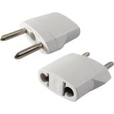 Mikasso Amerikan Priz Çevirici Fiş Dönüştürücü Mini Adaptör Beyaz - Çok Renkli