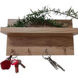 Mikasso Anahtar Askısı, Duvar Anahtar Askılığı, Dekoratif Anahtar Askısı, 4 Kanca Atlantik Çam Mdf Duvara Mo - Çok Renkli