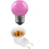 Mikasso Anahtarlı Duy Fişli + 1W Tasarruflu E27 LED Gece Lambası Pembe