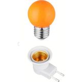 Mikasso Anahtarlı Duy Fişli + 1W Tasarruflu E27 LED Gece Lambası Turuncu