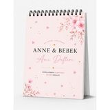 Mikasso Anne Bebek Günlüğü - Baby Journal - Kız Bebek Anı Defteri Karton Spiralli Orta Boy Çok Renkli Konsep