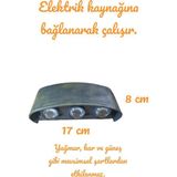 Mikasso Antik Eskitme 10 Watt Günışığı Ledli Dekoratif Işık Süzmeli Iç ve Dış Mekan LED Aplik LED Armatür P - Çok Renkli