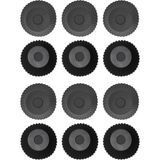 Mikasso Antrasit 12'li Silikon Mini Browni Kalıbı - Muffin Kalıbı 12 Adet Cupcake Kek Kalıbı Silikon Gri