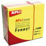 Mikasso Aplı Yapışkanlı Not Kağıdı 5 Renk Küp 250 Yaprak 50X50 11596 Yapışkanlı Not Kağıdı - Çok Renkli