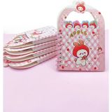Mikasso Apple Elma Tavşan Ayraçlı A6 Not Defteri (10X15 Cm) - Parti Tavşan Sert Spiralli Çizgili Küçük Boy P - Çok Renkli