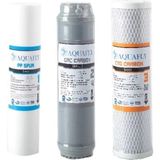 Mikasso Aquafly Açık Kasa Su Arıtma Cihazı Filtresi Çift Karbonlu 3lü Set Arıtıcı Filtresi - Çok Renkli