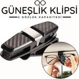 Mikasso Araba Araç Içi Iki Taraflı Güneş Gözlük ve Kart Tutacağı Oto Araç Içi Klips Siyah Organizer Siyah - Çok Renkli