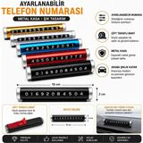 Mikasso Araba Park Numaratörü Alüminyum Metal Kasa Değiştirebilir Çevirmeli Araba Telefon Numaratör Parkmati - Çok Renkli