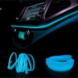 Mikasso Araç Araba Içi Torpido Ledi Renkli Ip Neon Ip LED 2 Metre Buz Mavi Neon - Çok Renkli