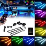 Mikasso Araç Içi Ayak Altı Müziğe ve Sese Duyarlı 12 Ledli Rgb Renkli Kumandalı LED - Çok Renkli