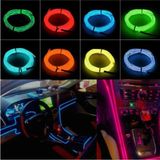 Mikasso Araç Içi Aydınlatma Ip Neon LED Buz Mavisi 2 Metre - Çok Renkli