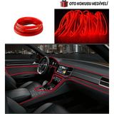 Mikasso Araç Içi Neon Aydınlatma LED Göğüs Torpido Ledi Neon Ip LED Kırmızı 2 Metre - Çok Renkli