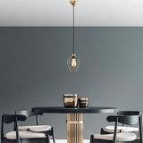 Mikasso Armut Tekli Tel Sarkıt Avize Parlak Gold, Modern Dekoratif Metal Lamba ARMUT-6677 1 Belirtilmemiş E2 - Çok Renkli