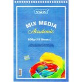 Mikasso Art Mixed Media Akademic Çok Amaçlı Blok 200GR A4 15 Yaprak - 2b - A4 - Eskiz Kağıdı - Kömür Kalem K - Çok Renkli