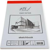 Mikasso Art Point Eskiz Defteri A4 135GR 25 Yaprak Karton Düz Çizgisiz Orta Boy Beyaz Resim Defterleri A4 Be - Çok Renkli