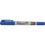 Mikasso Artline 041 Çift Uçlu Permanet Mavi Renkli Tebeşir Mavi - Çok Renkli