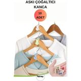 Mikasso Askı Çoğaltıcı 10'lu Kanca Seti - 10 Adet Askı Organizer - Elbise Askısı Çoğaltıcı Plastik Mavi Tr