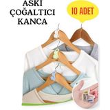 Mikasso Askı Çoğaltıcı Kanca 10 Adet Elbise Pantolon Askı Klips Seti Dolap Toplayıcı Raf Içi Düzenleyici Pla