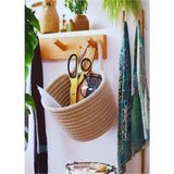 Mikasso Askılı Banyo Sepeti, Mutfak Sepeti, Balkon Sepeti, Çiçek Sepeti, Patates Soğan Sepeti, Çehizlik Jüt - Çok Renkli
