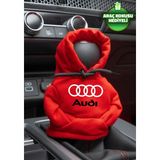Mikasso Audi Logo Kırmızı Vites Hoodie Araç Vites Kıyafeti Vites Poları Oto Aksesuarı Vites Topuzu Sweat - Çok Renkli