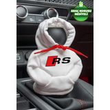 Mikasso Audi Rs Beyaz Kırmızı Vites Hoodie Araç Vites Kıyafeti Vites Poları Oto Aksesuarı Vites Topuzu Sweat - Çok Renkli