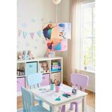 Mikasso Avize 3 Boyutlu - 3D Frozen Sihirli Tavan Sarkıt Lamba Kumaş 1 E27 Beyaz Bebek / Çocuk Odası - Çok Renkli