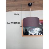 Mikasso Avize- Kahverengi- Jüt Örgü Kablo- Yatak& Oturma Odası-Yatak Odası Kumaş 1 E27 Kahverengi Salon / Ot - Çok Renkli