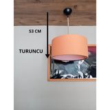 Mikasso Avize-Turuncu- Örgü Jüt Kablo- Çocuk&genç&yatak Odası-Salon Kumaş 1 E27 Turuncu Salon / Oturma Odası - Çok Renkli