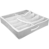 Mikasso Ayakkabı Saklama Çantası 10 Bölmeli Shoes Under Ayakkabı Hurcu - Gri (4767) - KTJ7363-8913 Plastik G