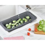 Mikasso Ayarlanabilir Lavabo Süzgeci Uzun Kısa Ayarlı Evye Meyve Sebze Salata Yıkama Plastik