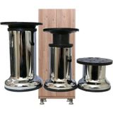 Mikasso Ayarlı Metal Dolap Vestiyer Komidin Baza Ayağı - 5 cm (4 Adet) Kahverengi