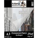 Mikasso Aydınger Kağıdı A3 83 gr 25'li Eskiz Kağıdı 1 Adet Aydınger Kağıt 29,7X42 cm 25 Adet - Çok Renkli
