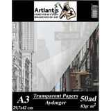 Mikasso Aydınger Kağıdı A3 83 gr 50'li Eskiz Kağıdı 1 Paket Aydınger Kağıt 29,7X42 cm 1 Paket - Çok Renkli