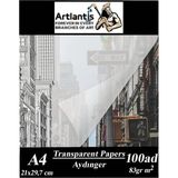 Mikasso Aydınger Kağıdı A4 83 gr 100'LÜ Eskiz Kağıdı 1 Paket - Çok Renkli