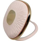 Mikasso Ayna, Cep, Çanta, Makyaj Aynası, Çift Taraflı, Altın Yaldızlı Pembe 8,5 Çapında Ayna Plastik Pembe M - Çok Renkli