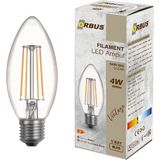 Mikasso B36 4W LED Filament Mum Ampul – Sarı Işık, E27, 400LM