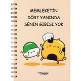 Mikasso B5 17*24 cm Spiralli Sert Kapak Sözlü Not Defter Serisi Kareli Defter 192 Sayfa (10 Model Seçenekli) - Çok Renkli